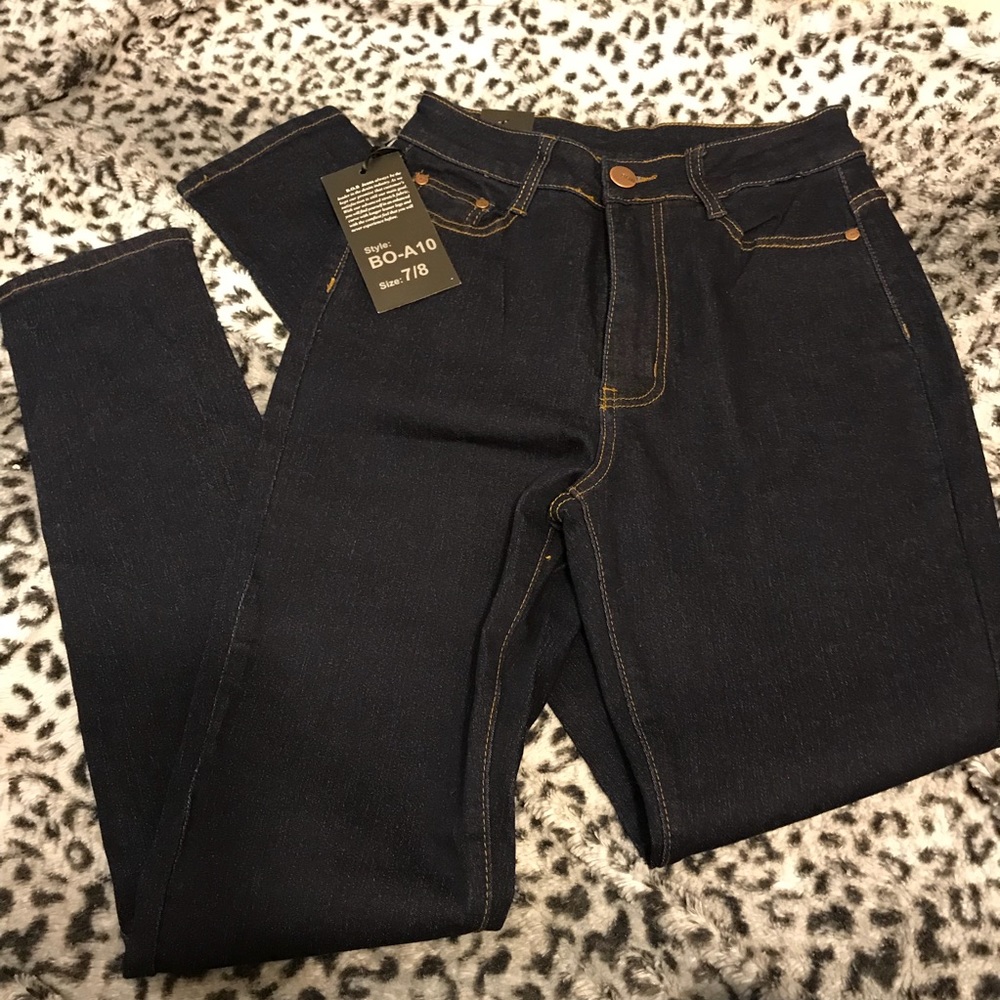 Blue high waist jean